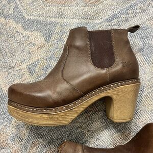 Calou Stockholm Doris Boot Clog Brown Leather EU39 Size 8.5 Women's EUC Rare HTF